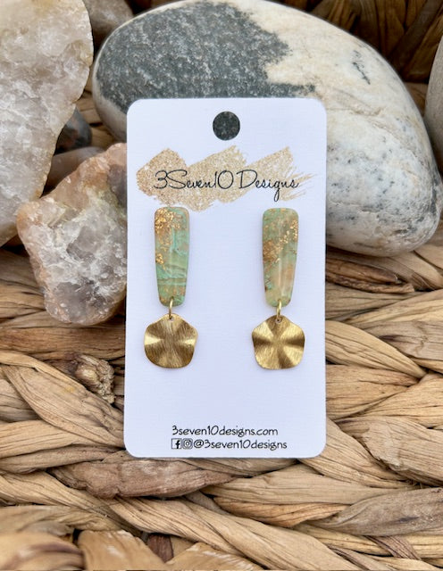 Long Green Stone Dangle